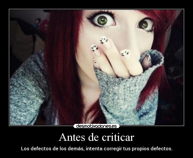 Antes de criticar -