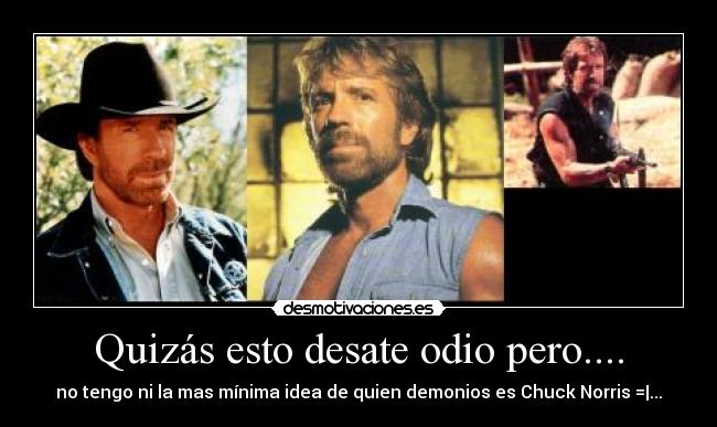 carteles odio chuck norris desmotivaciones