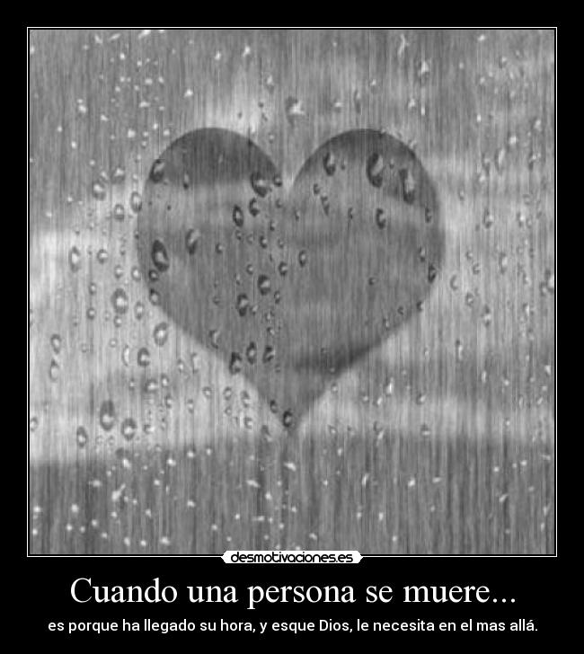 Cuando una persona se muere... -
