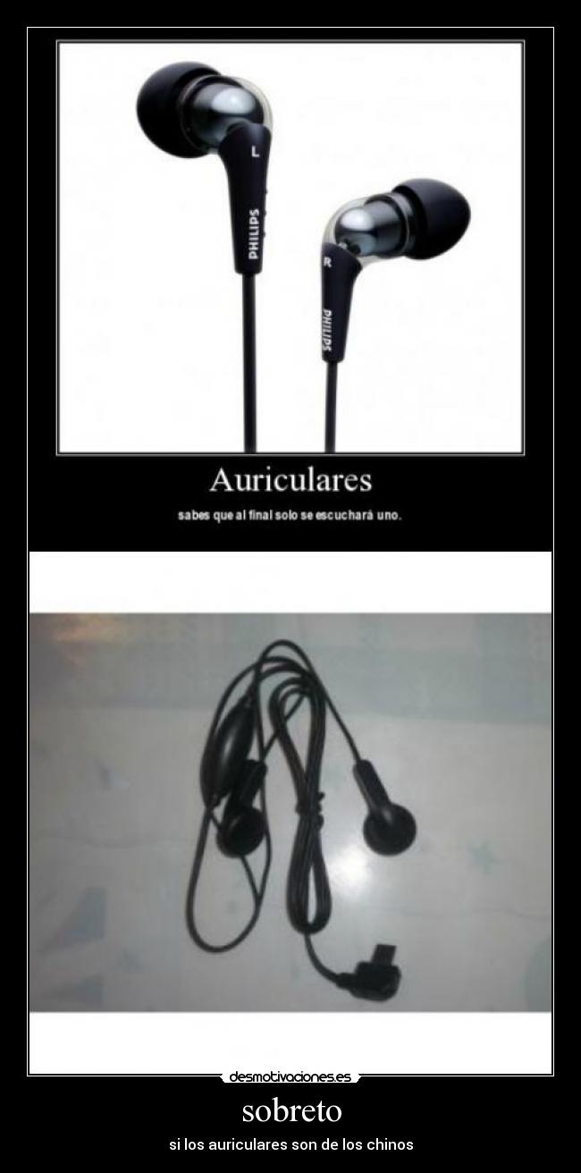 sobreto - si los auriculares son de los chinos