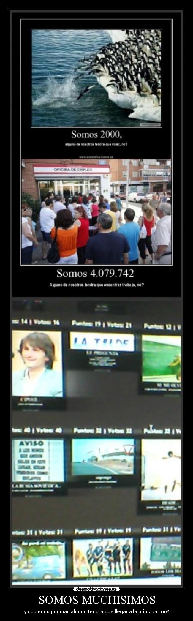 SOMOS MUCHISIMOS - y subiendo por días alguno tendrá que llegar a la principal, no?