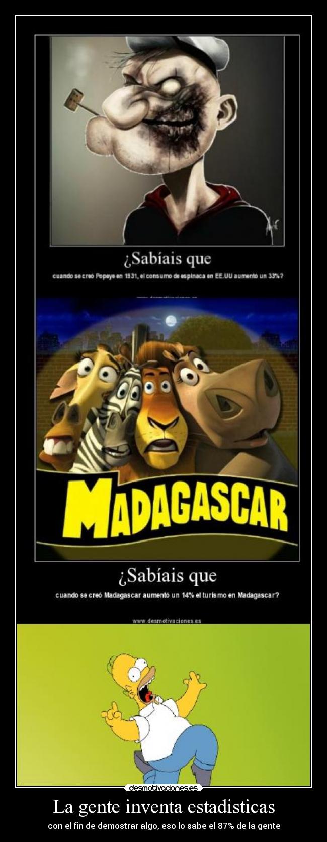 La gente inventa estadisticas -