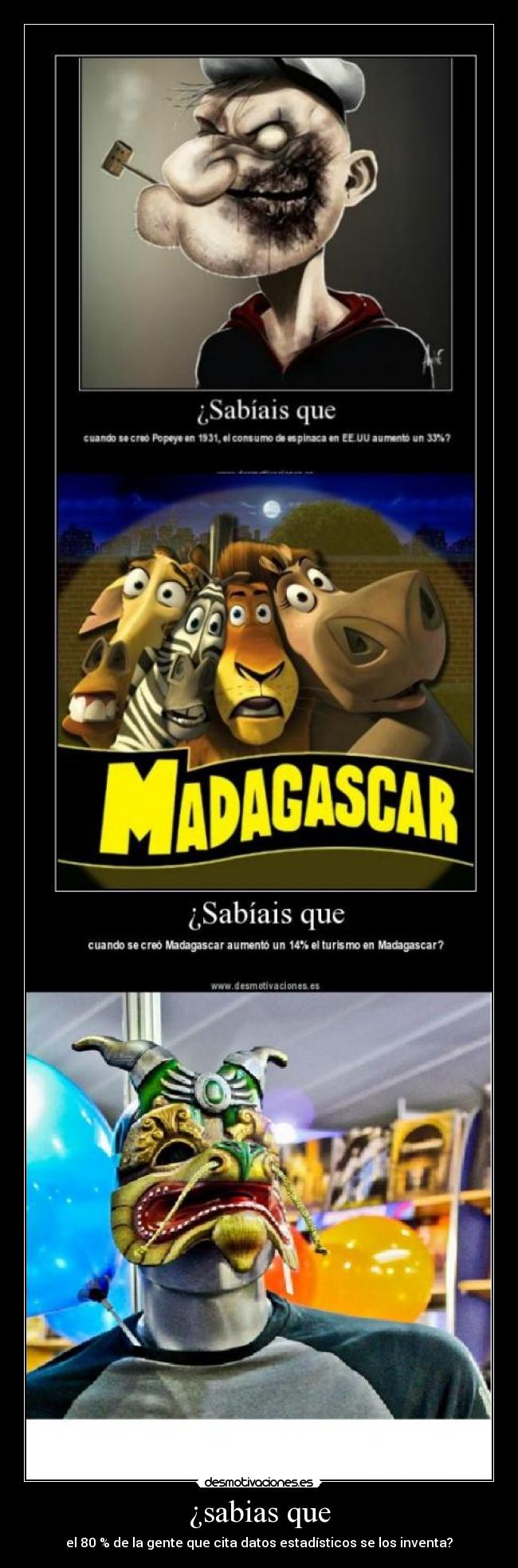 ¿sabias que - el 80 % de la gente que cita datos estadísticos se los inventa?