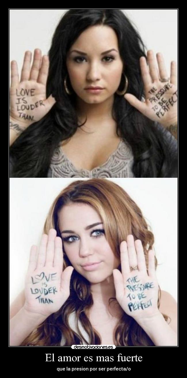 carteles amor love louder than the pressure perfect desmotivaciones