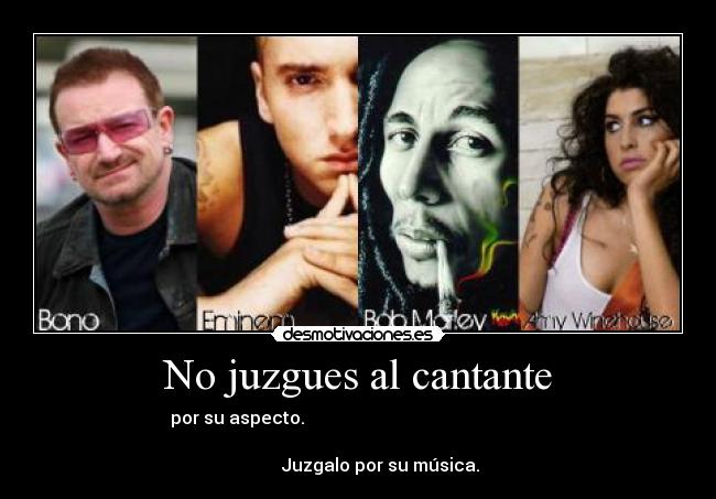 No juzgues al cantante -