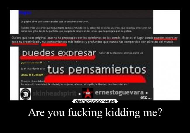 Are you fucking kidding me? - 