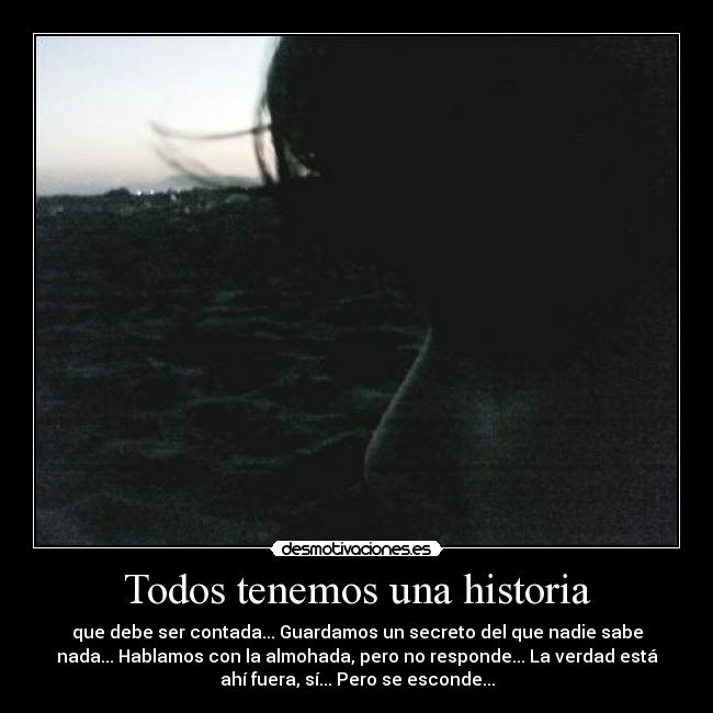 carteles historia todos tenemos una historia desmotivaciones