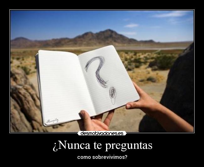 ¿Nunca te preguntas - como sobrevivimos?