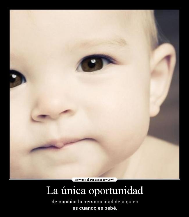 carteles oportunidad persona bebe personalidad tierno cambiar desmotivaciones