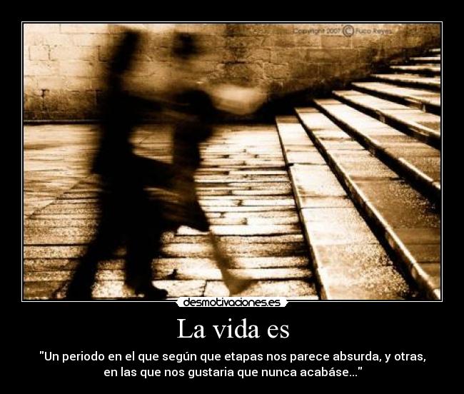 La vida es -