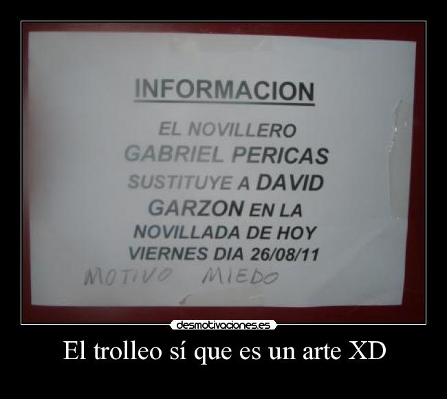 El trolleo sí que es un arte XD -