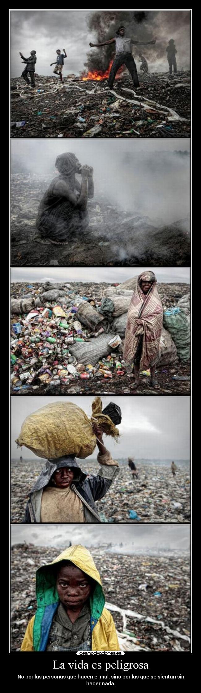carteles vida vida peligrosa pobreza desmotivaciones