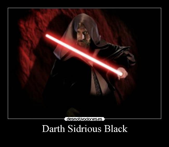 carteles darth sidious star wars sirius black harry potter desmotivaciones