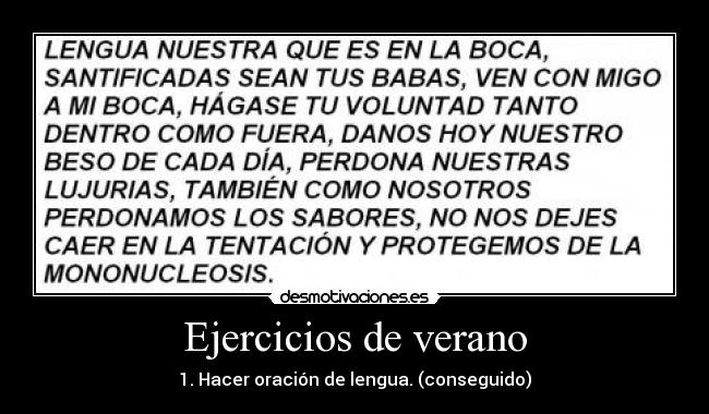 Ejercicios de verano - 1. Hacer oración de lengua. (conseguido)