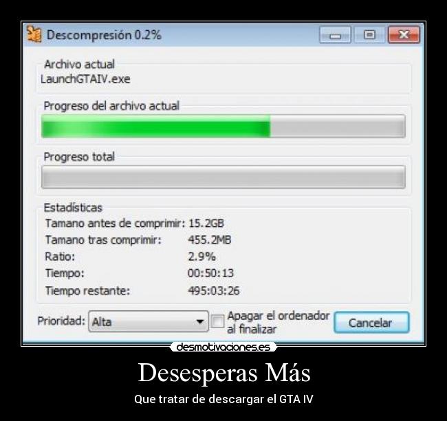Desesperas Más - Que tratar de descargar el GTA IV
