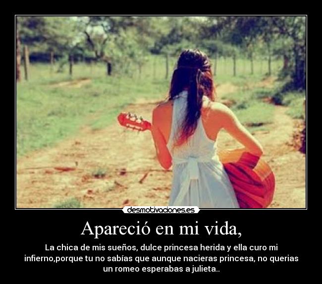 Apareció en mi vida, -