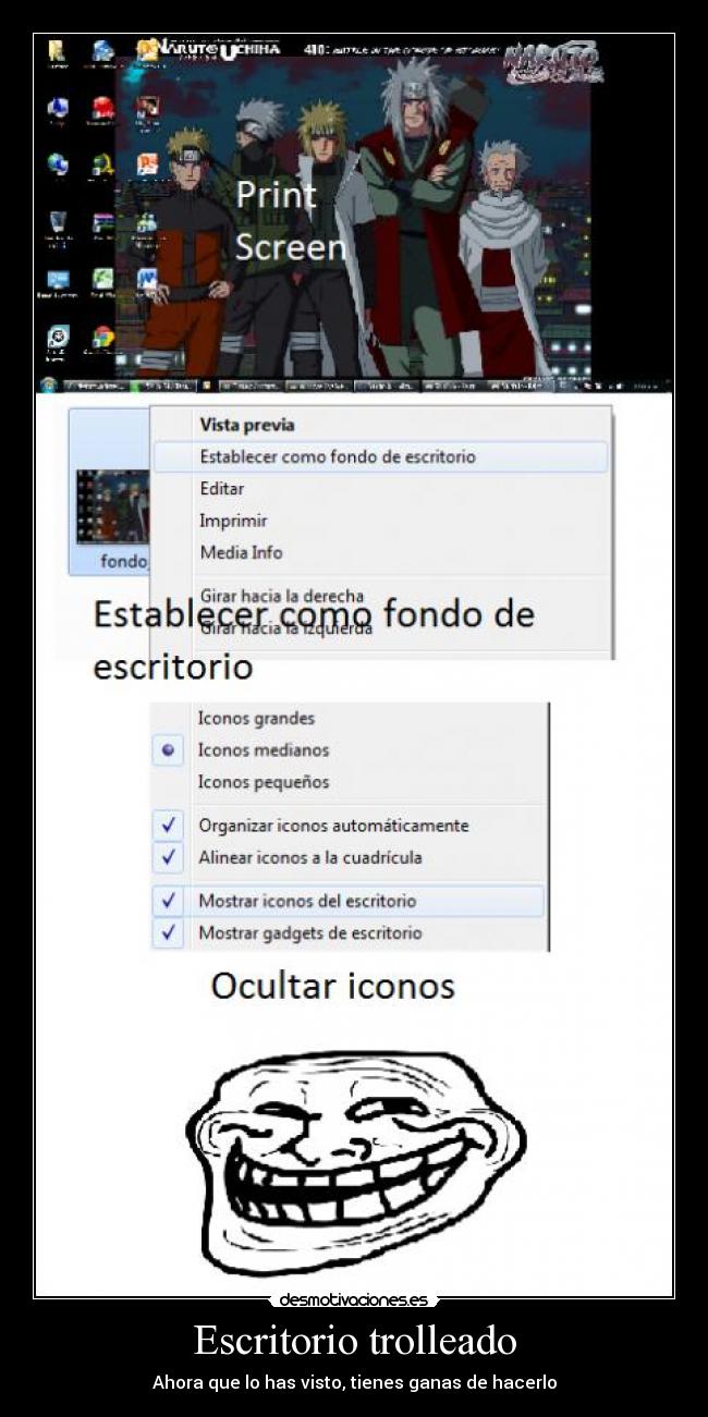 Escritorio trolleado - Ahora que lo has visto, tienes ganas de hacerlo