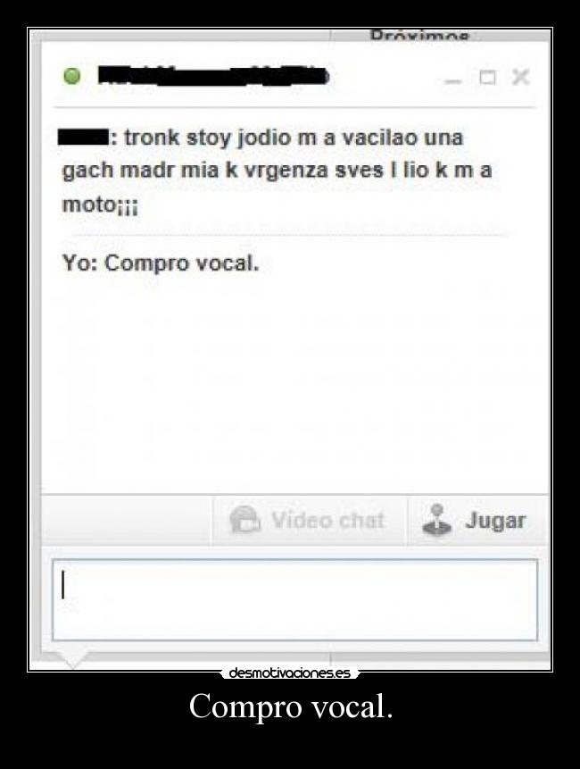 Compro vocal. - 