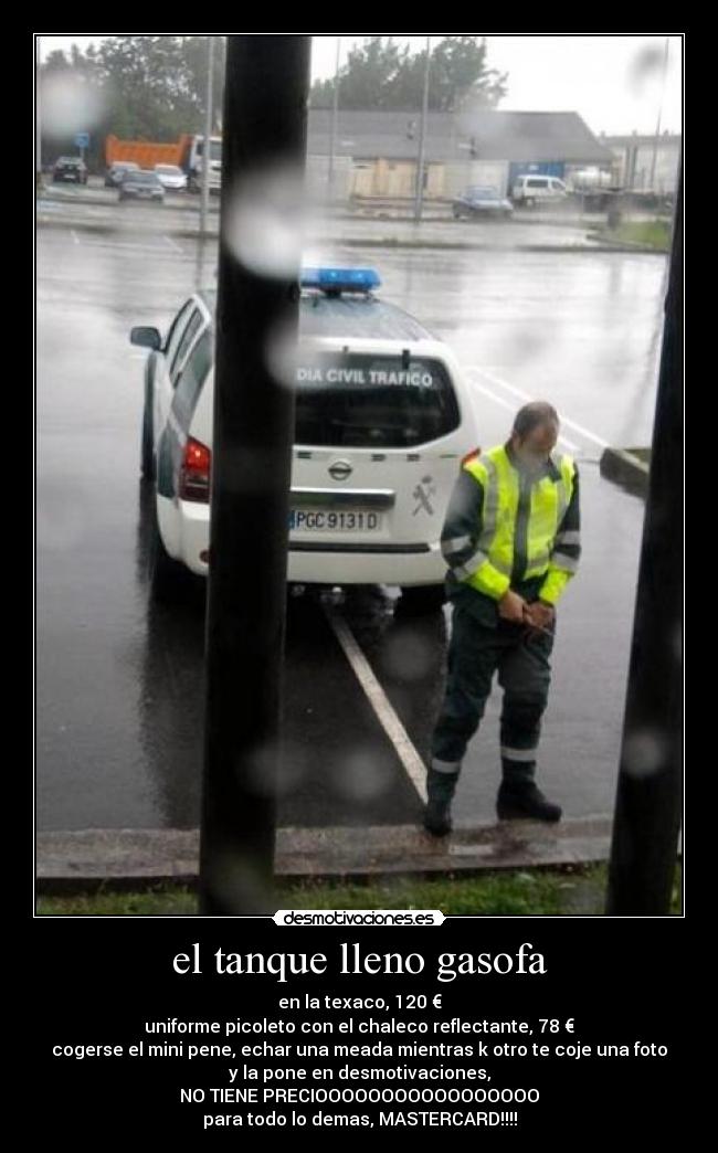 el tanque lleno gasofa -