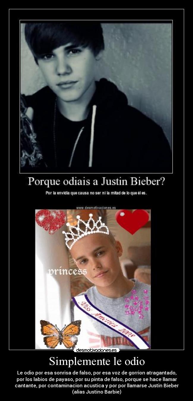 Simplemente le odio -