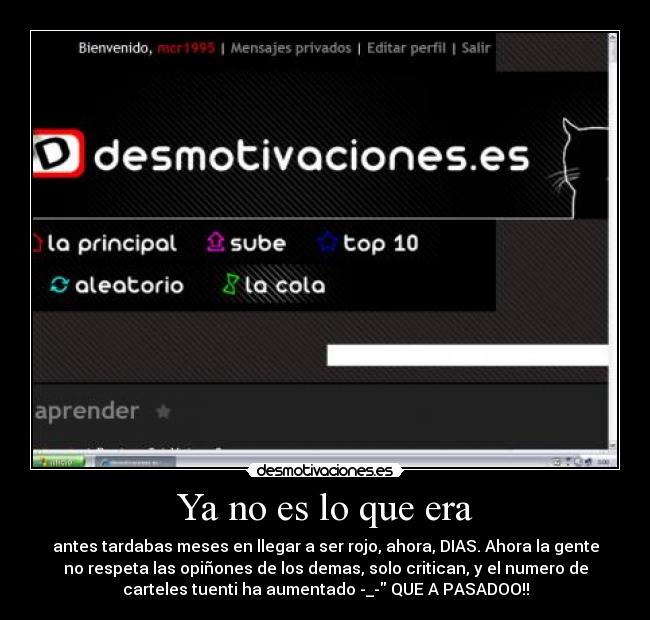 Ya no es lo que era - 