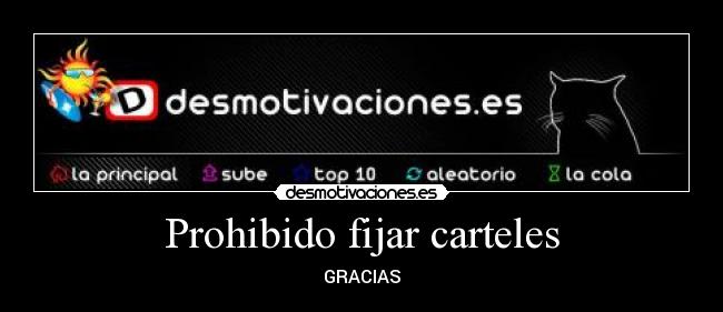 Prohibido fijar carteles -