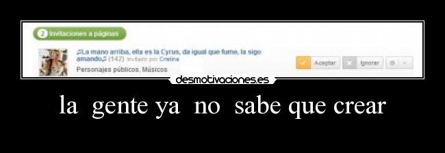 la  gente ya  no  sabe que crear - 