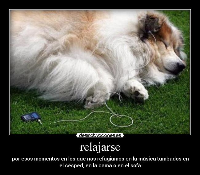 relajarse -