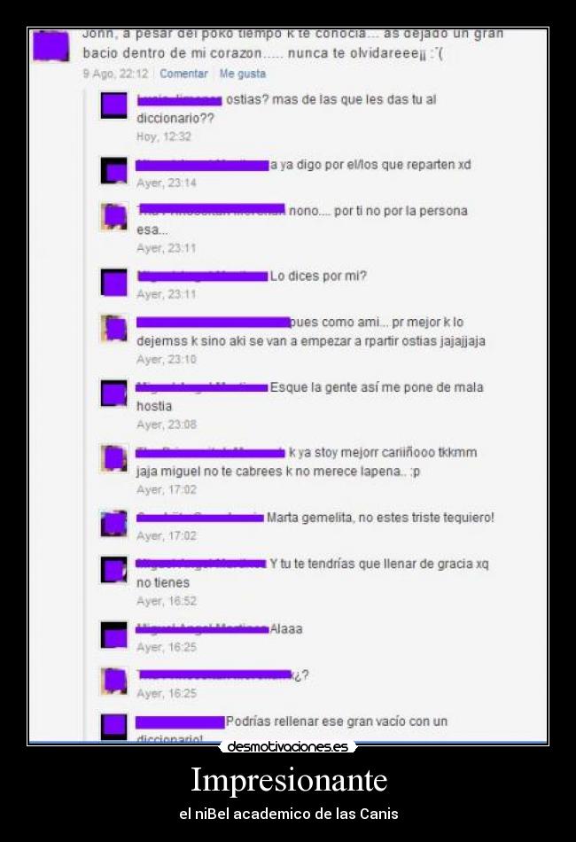 Impresionante - el niBel academico de las Canis