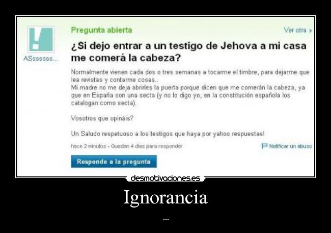 Ignorancia -