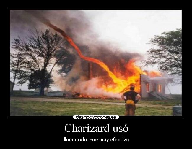 Charizard usó - llamarada. Fue muy efectivo