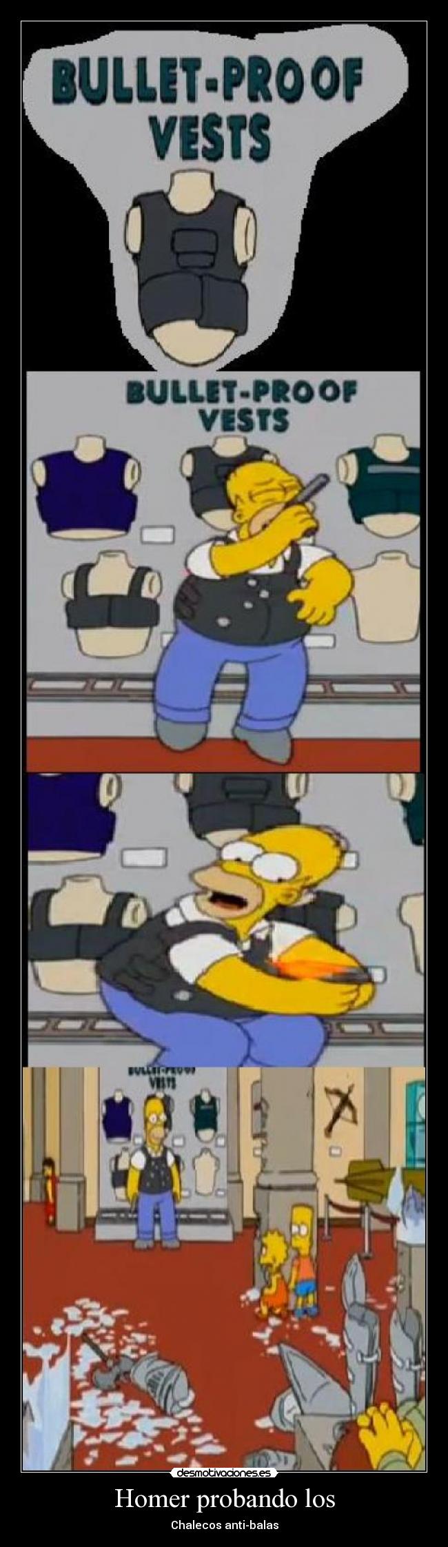 Homer probando los -