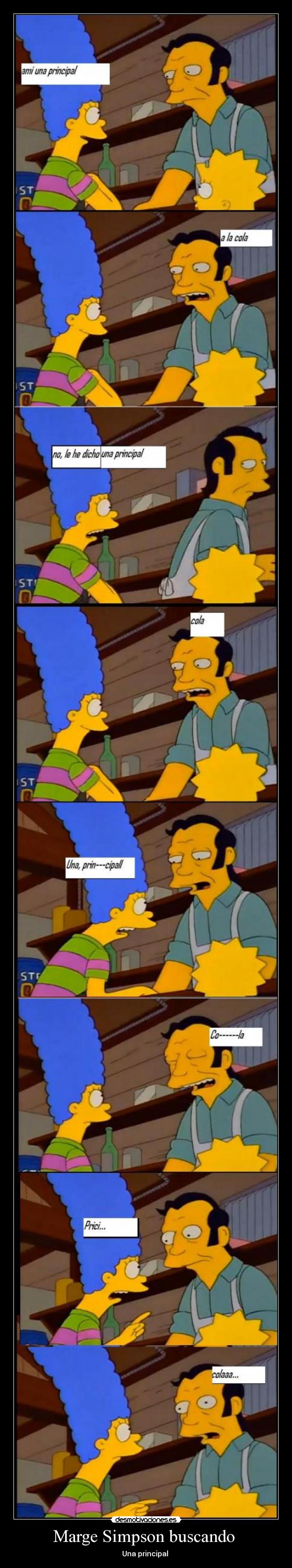 Marge Simpson buscando  - Una principal 