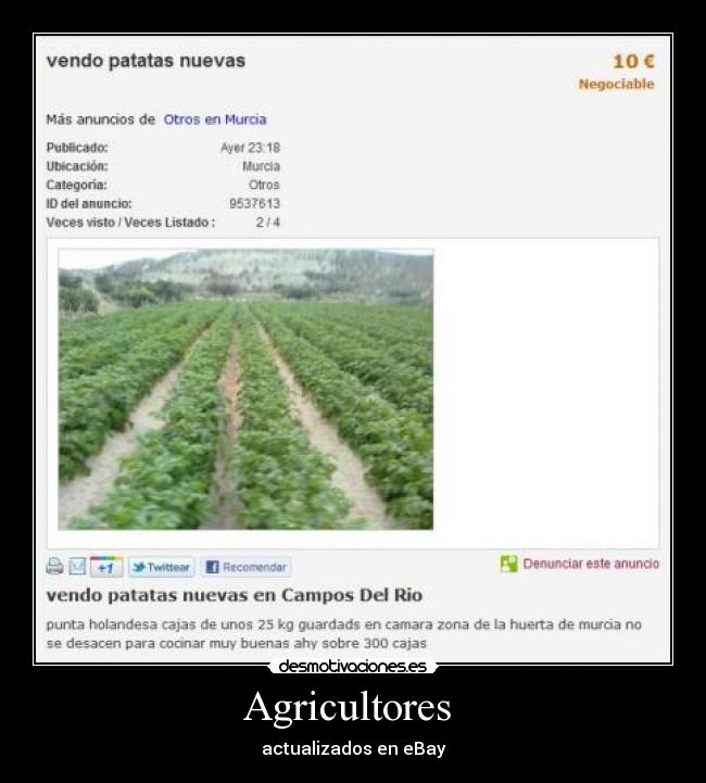 Agricultores  - actualizados en eBay