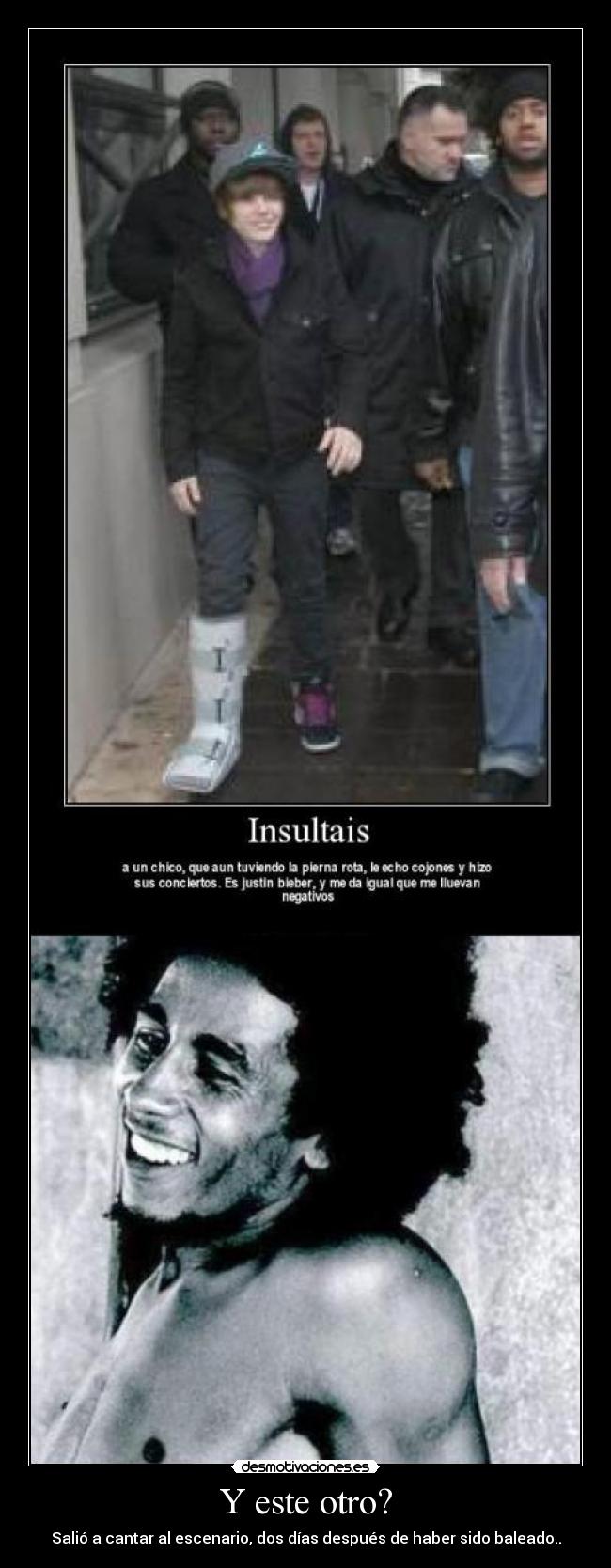 Y este otro? - Salió a cantar al escenario, dos días después de haber sido baleado..