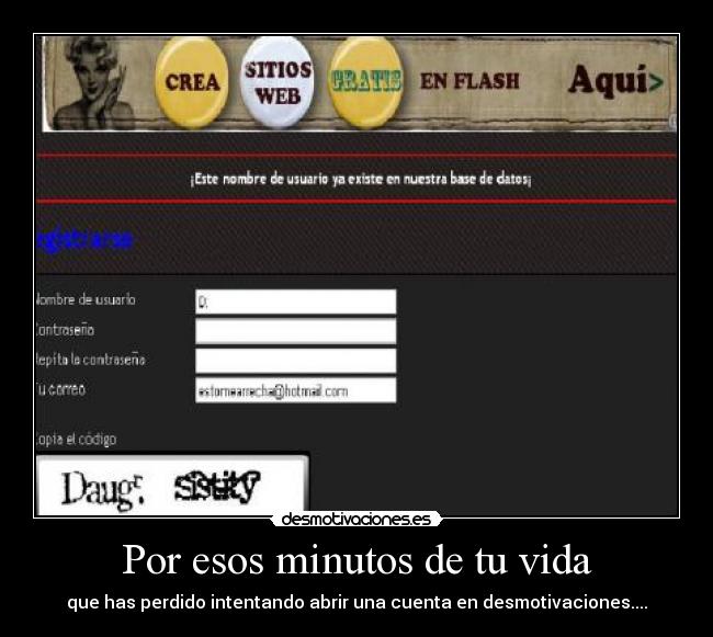 Por esos minutos de tu vida - 