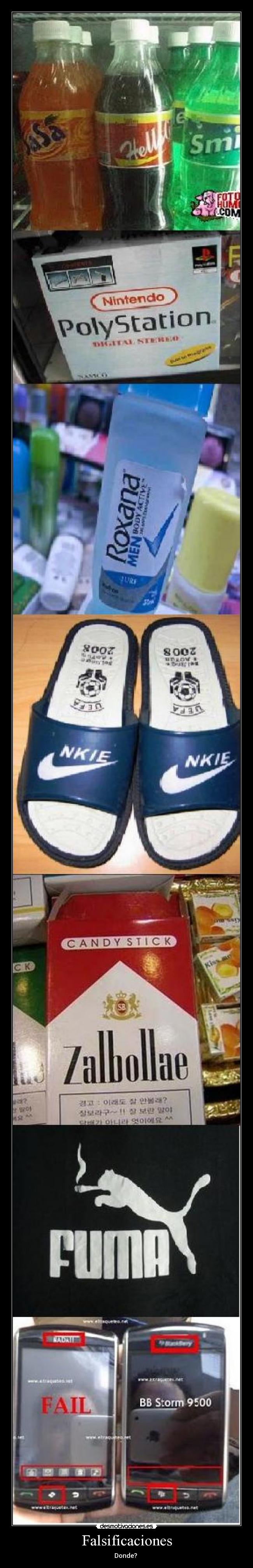 Falsificaciones - Donde? 