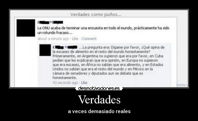 Verdades - a veces demasiado reales