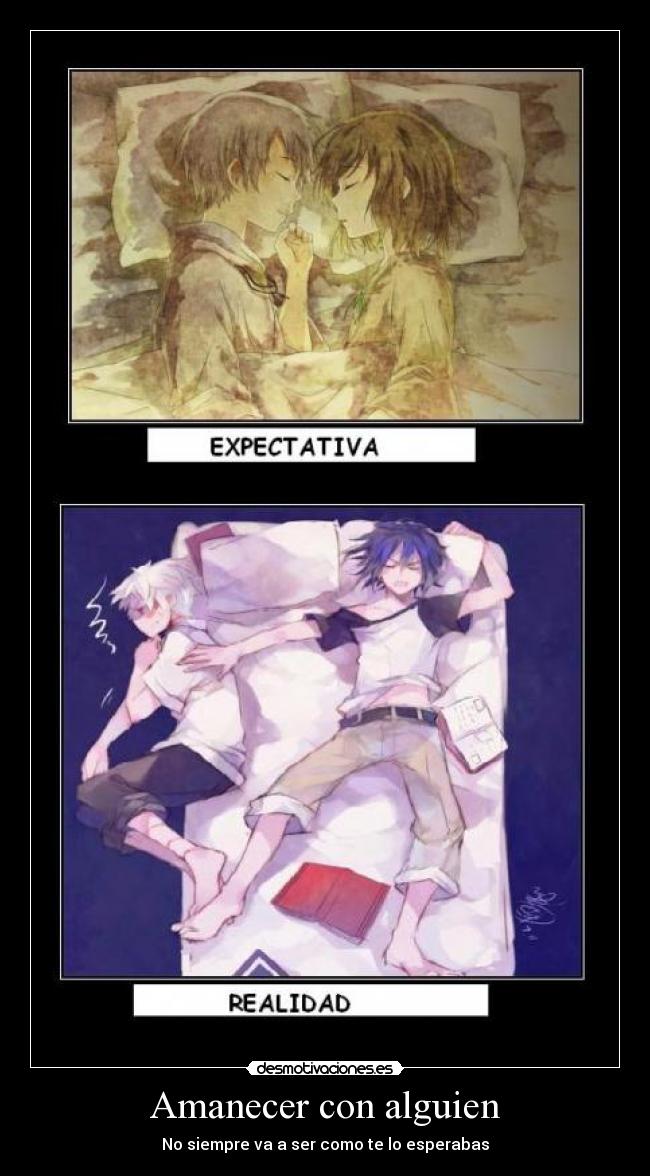 Amanecer con alguien - No siempre va a ser como te lo esperabas