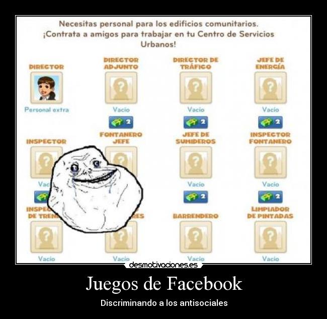 carteles facebook forever alone facebook juegos antisocial desmotivaciones