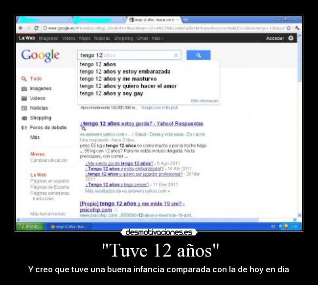 Tuve 12 años -