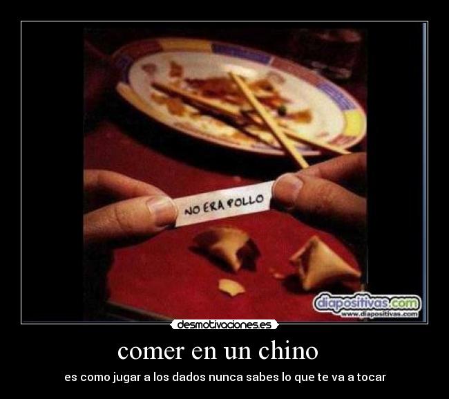 comer en un chino -