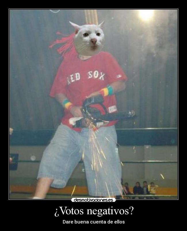 ¿Votos negativos? - Dare buena cuenta de ellos