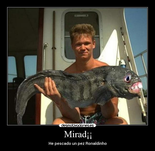 carteles pez ronaldinho feo humor desmotivaciones