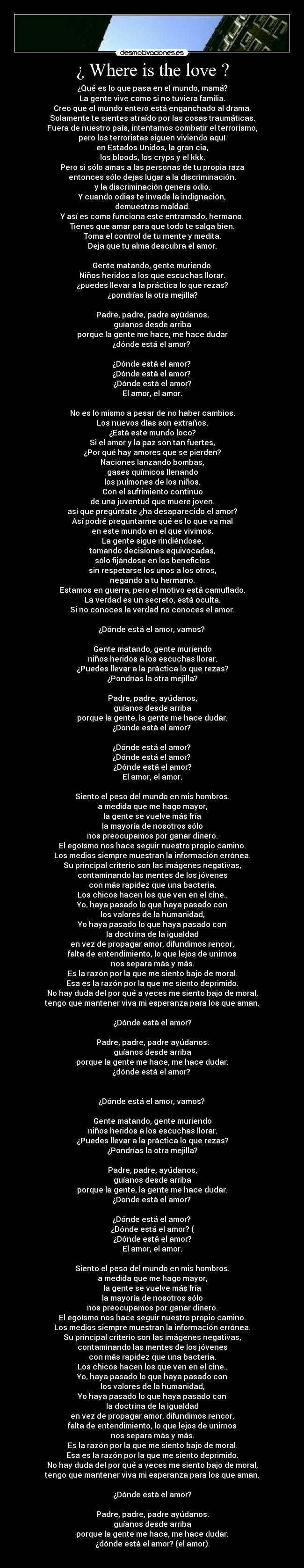 ¿ Where is the love ? - 