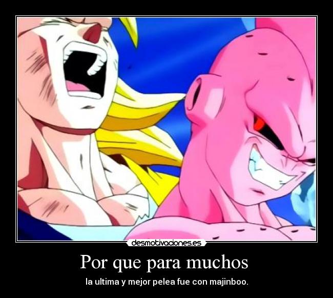 Por que para muchos - la ultima y mejor pelea fue con majinboo.