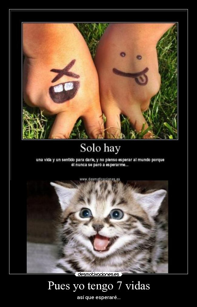 Pues yo tengo 7 vidas - así que esperaré...