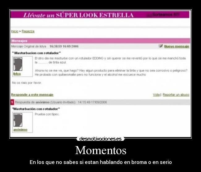 Momentos - En los que no sabes si estan hablando en broma o en serio