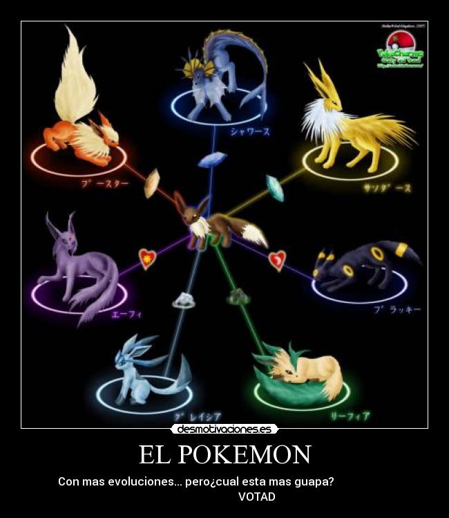 EL POKEMON - Con mas evoluciones... pero¿cual esta mas guapa?                                             VOTAD