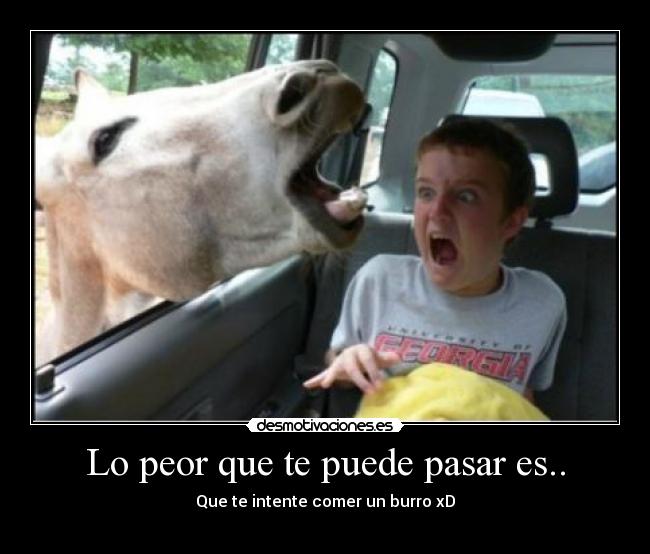 Lo peor que te puede pasar es.. -